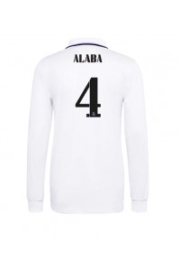 Real Madrid David Alaba #4 Fotballdrakt Hjemme Klær 2022-23 Lange ermer